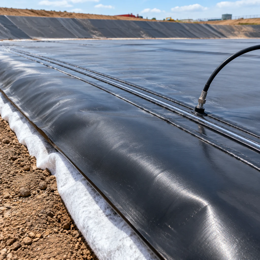 Geomembrane installation at an engineered containment site